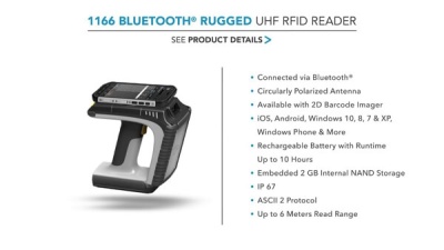RFID считыватель UHF 1166 Bluetooth надежный 1166-EX1